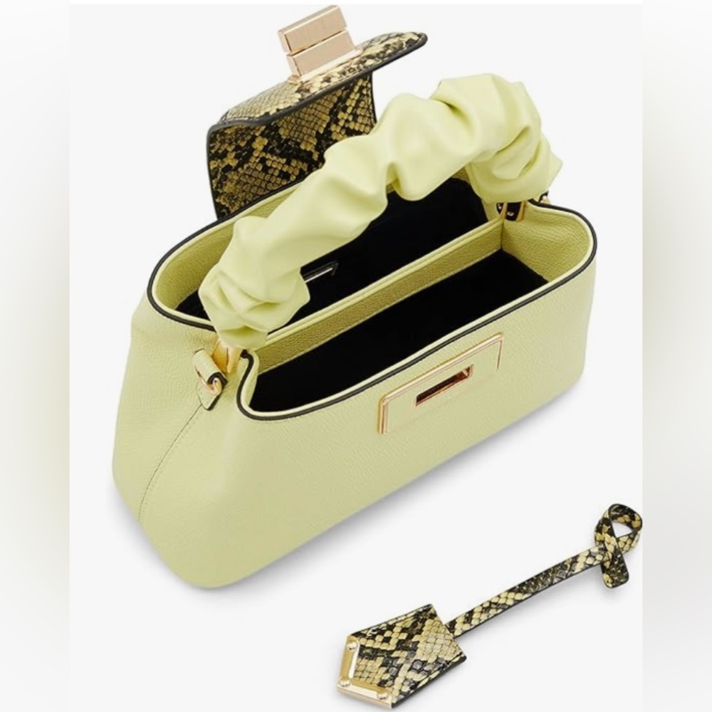 NWT Aldo Snakie Top Handle / Crossbody Bag in Celery - Picture 3 of 4